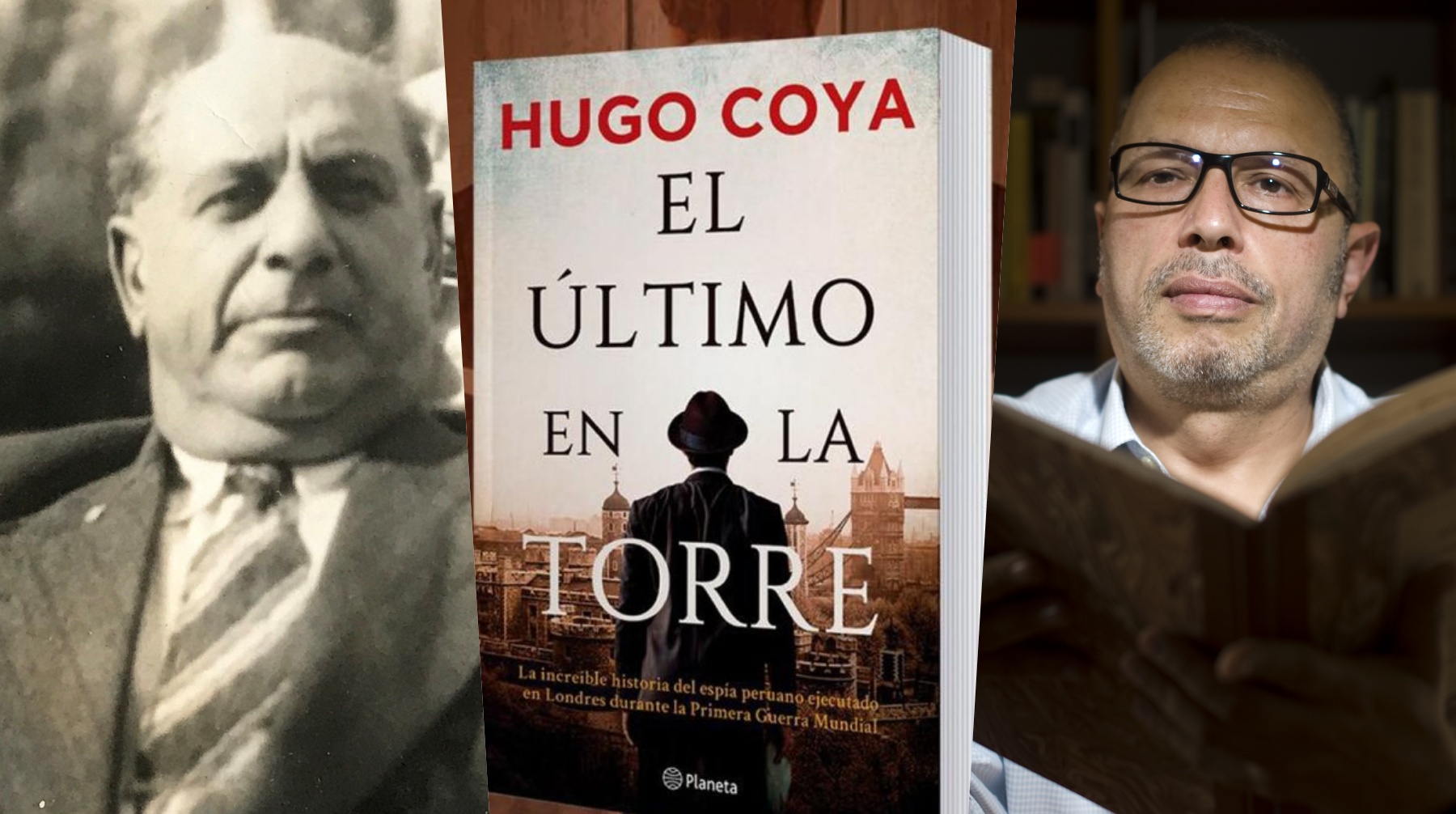 La historia real de Ludovico Hurwitz (izq.) es contada a modo de novela por el periodista Hugo Coya (der.), quien ha recuperado la memoria de peruanos que jugaron un papel en las guerras mundiales; . (FOTOs: EL COMERCIO/ Planeta/ Archivo familiar)