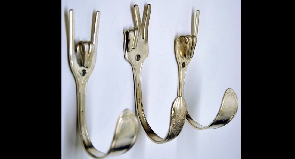 Colgante de tenedores. (Foto: Rust-Oleum)