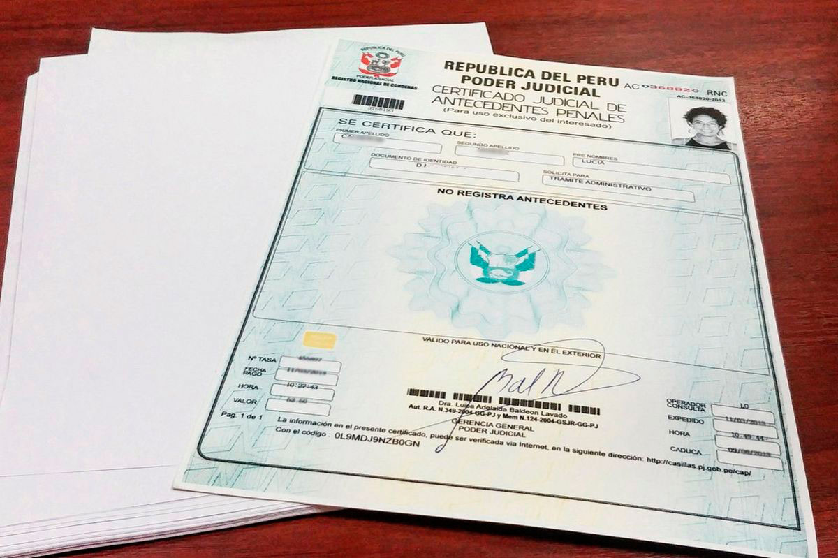 Como Sacar Certificado De Antecedentes Penales Nnda Nnlt Peru Gestion