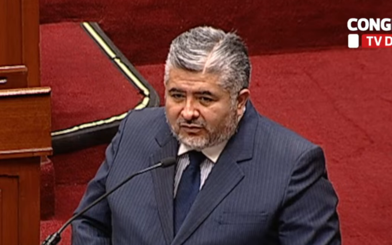 El ministro de Cultura, Fabricio Valencia Gibaja, fue interpelado por el Congreso de la República el viernes 13 de junio | Foto: Canal del Congreso (YouTube - Captura)