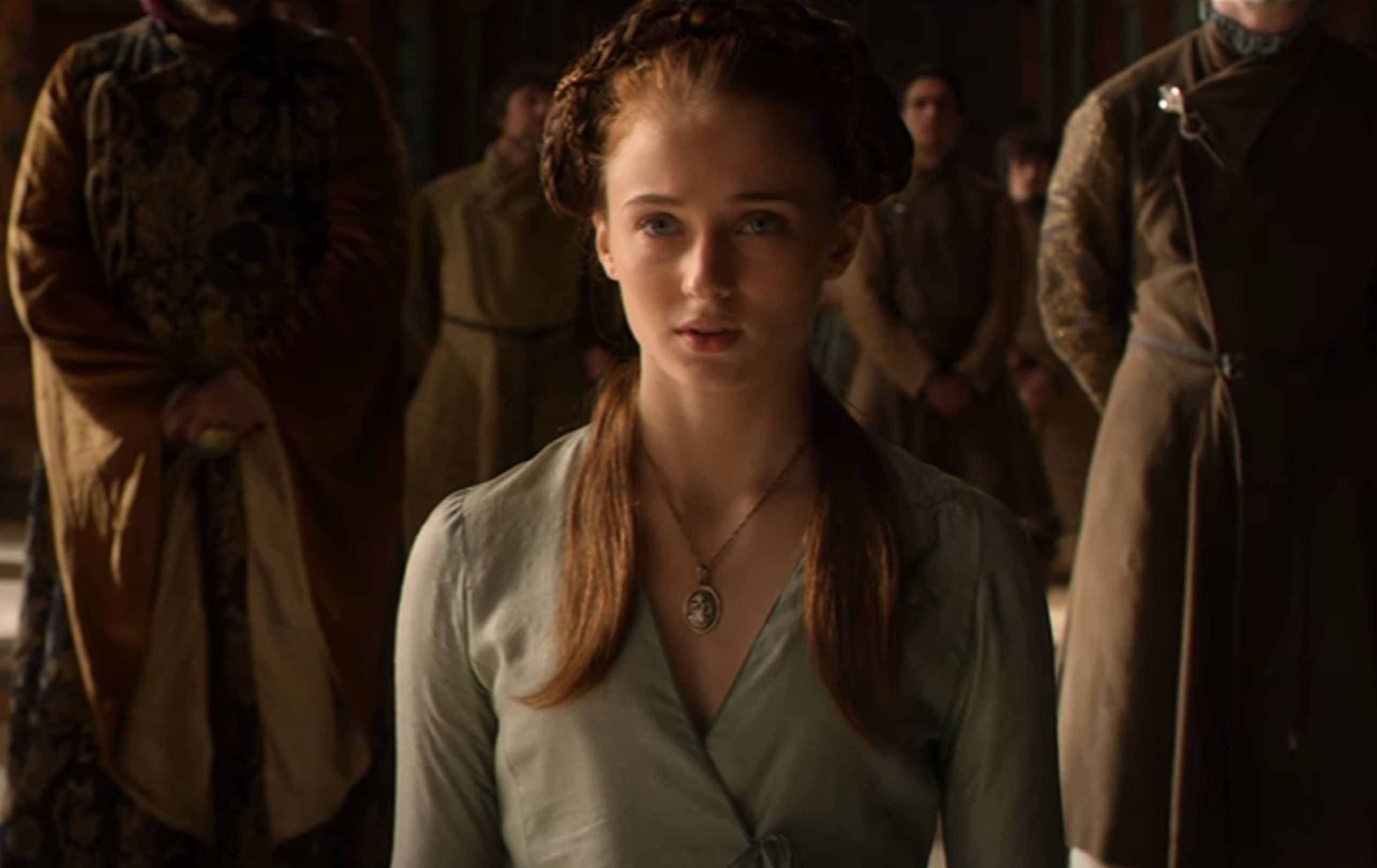 Sophie Turner interpretando a ‘Sansa Stark’ en ‘Game of Thrones’. (Foto: GameofThrones / YouTube)