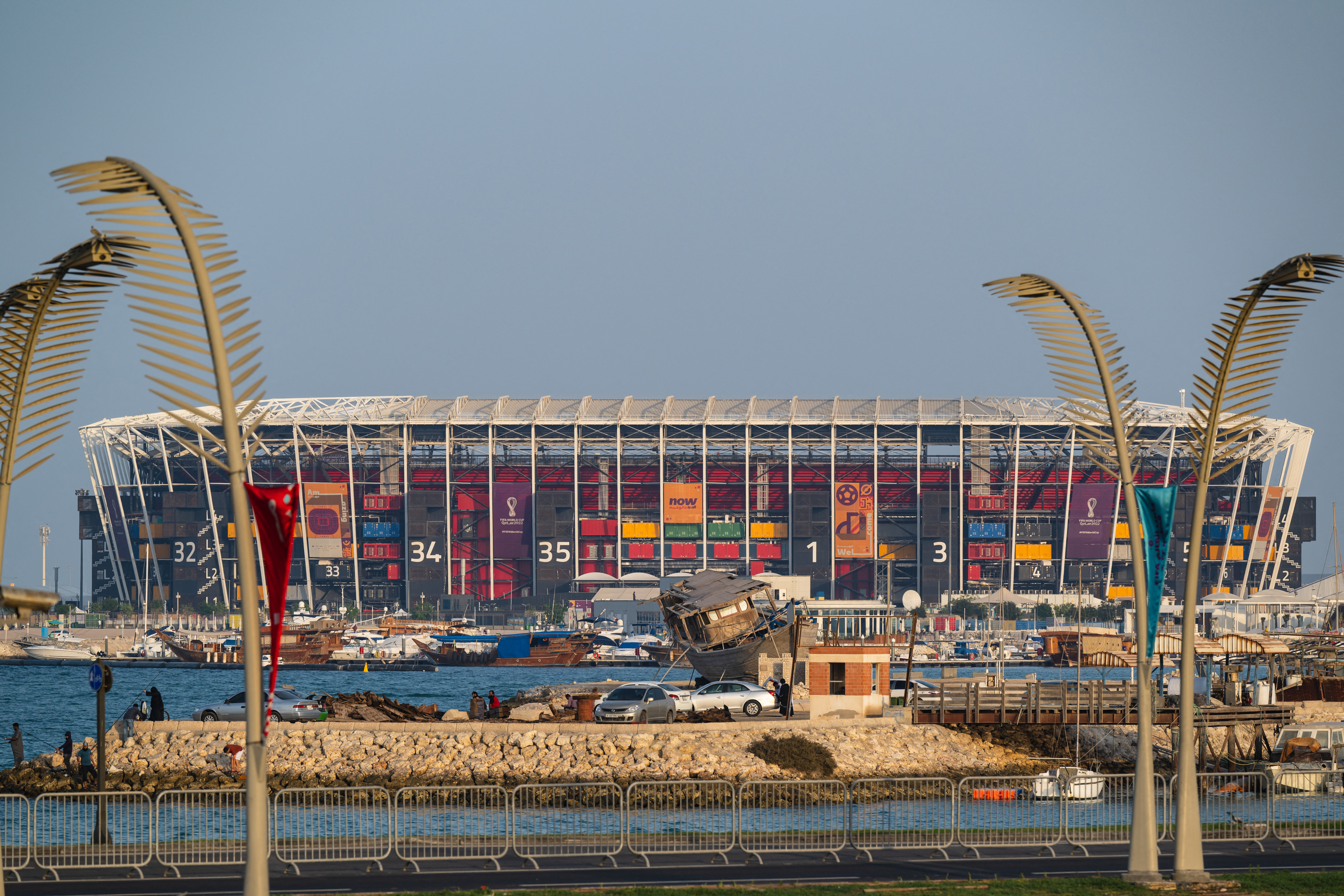 Una vista general del Estadio 974 en Doha el 13 de noviembre de 2022, antes del torneo de fútbol de la Copa Mundial de Qatar 2022. (Foto de Andrej ISAKOVIC / AFP)