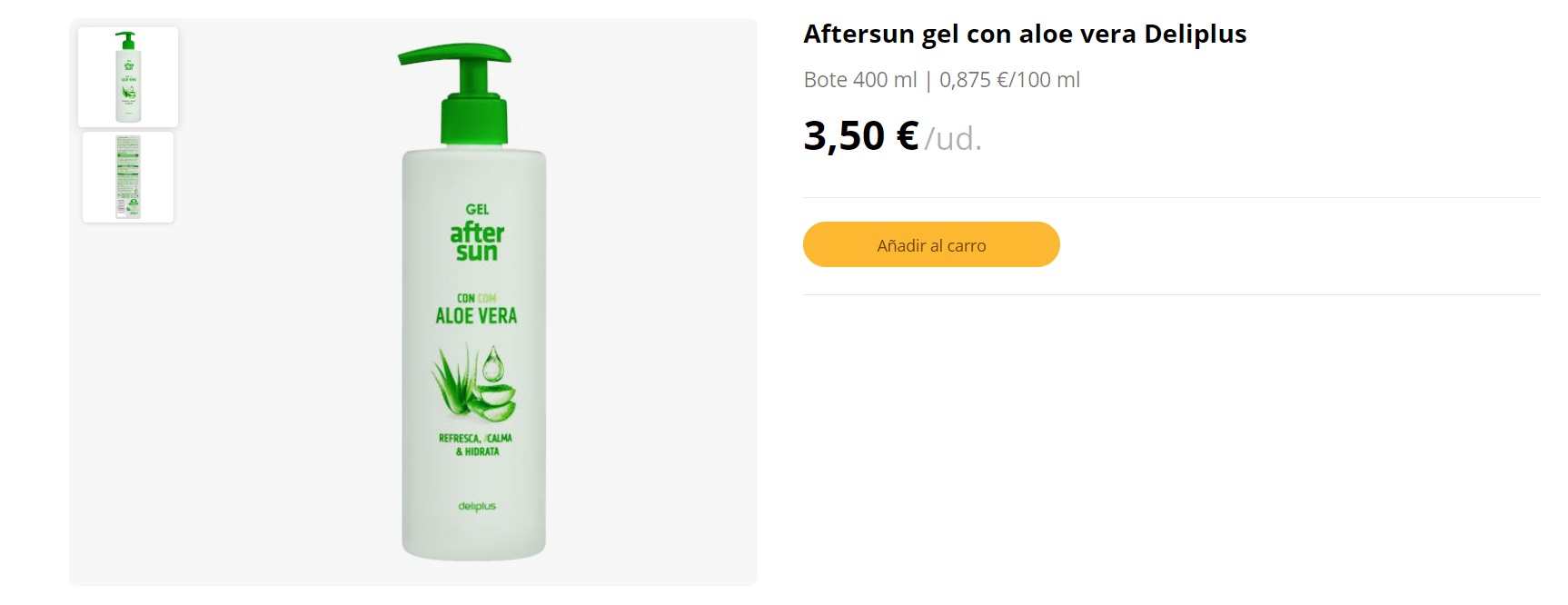 Adis piel enrojecida: la crema aftersun de Mercadona con aloe vera por  solo de 3,50 euros
