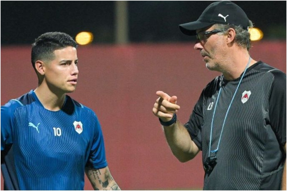 “James Rodríguez no está en forma”: Técnico del Al Rayyan