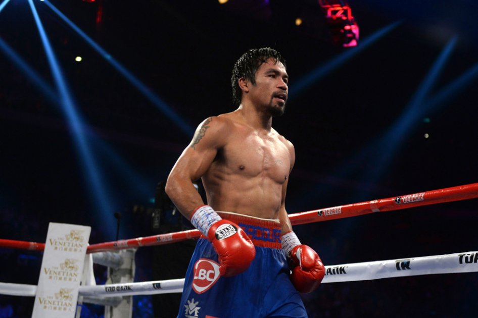 Manny Pacquiao, peleador filipino que enfrentará a Mayweather el próximo 2 de mayo en Las Vegas. Foto: AFP