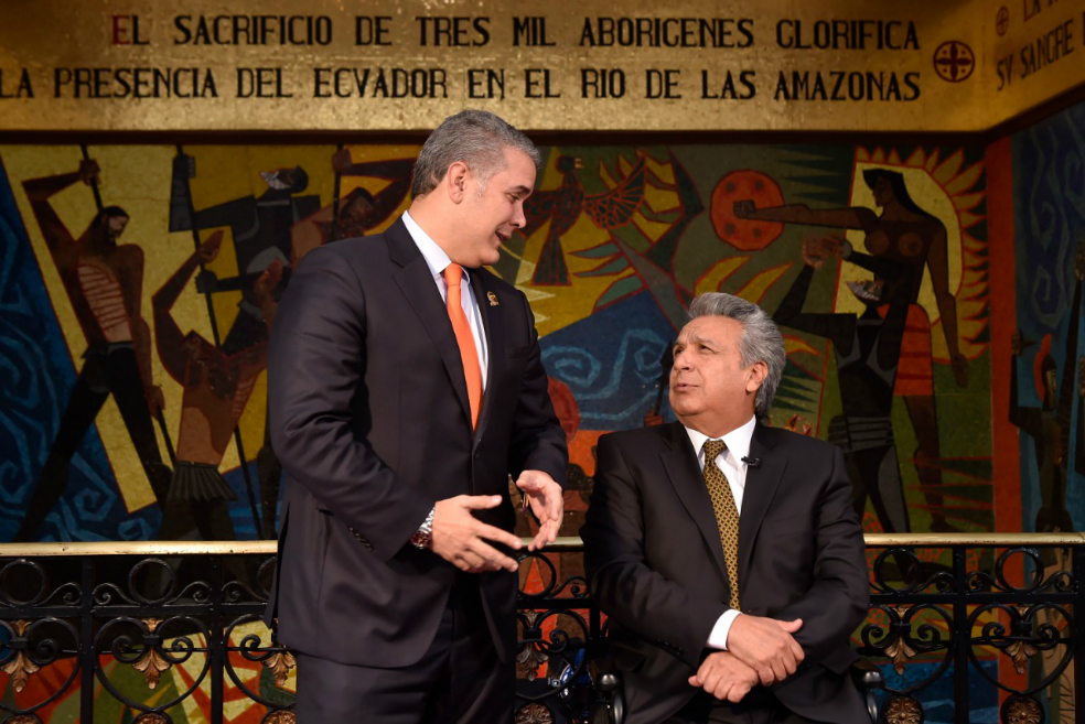 Duque defiende el “dueto” que hizo en Ecuador con Lenín Moreno