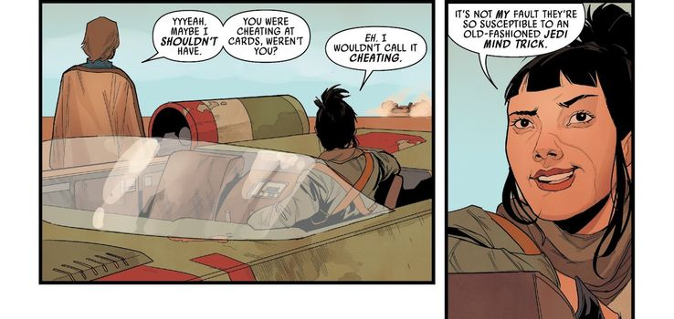 Una escena del cómic de "Star Wars".