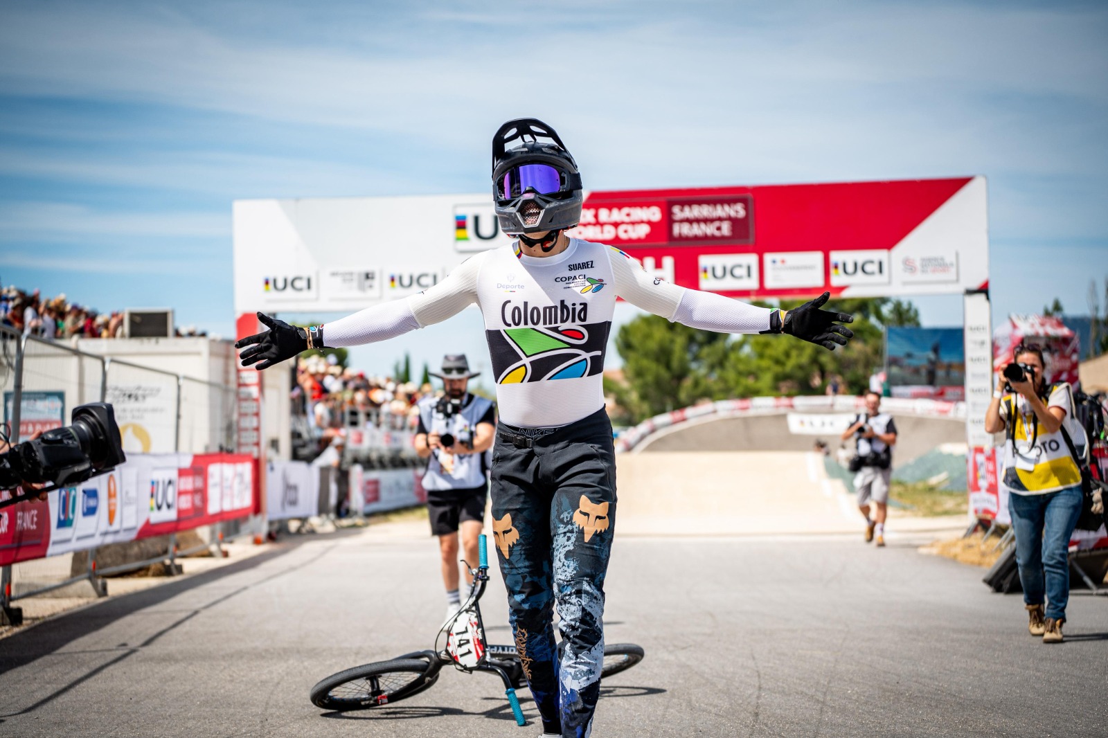 El colombiano Diego Arboleda se coronó campeón de la Copa Mundo de BMX