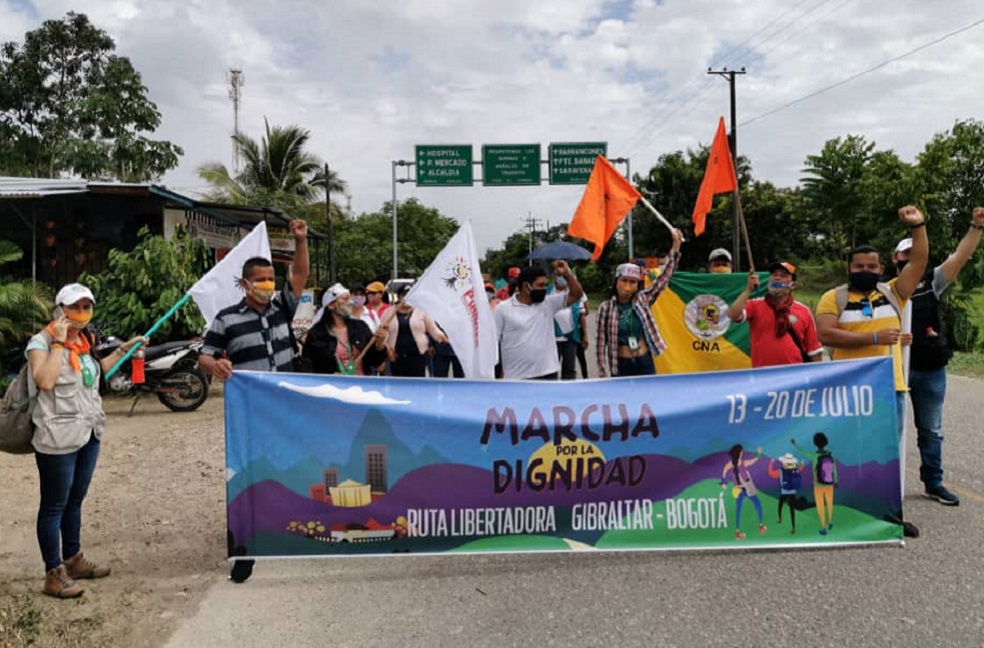 “Marcha por la Dignidad” llegará a Bogotá el 20 de julio para exigir protección a líderes sociales