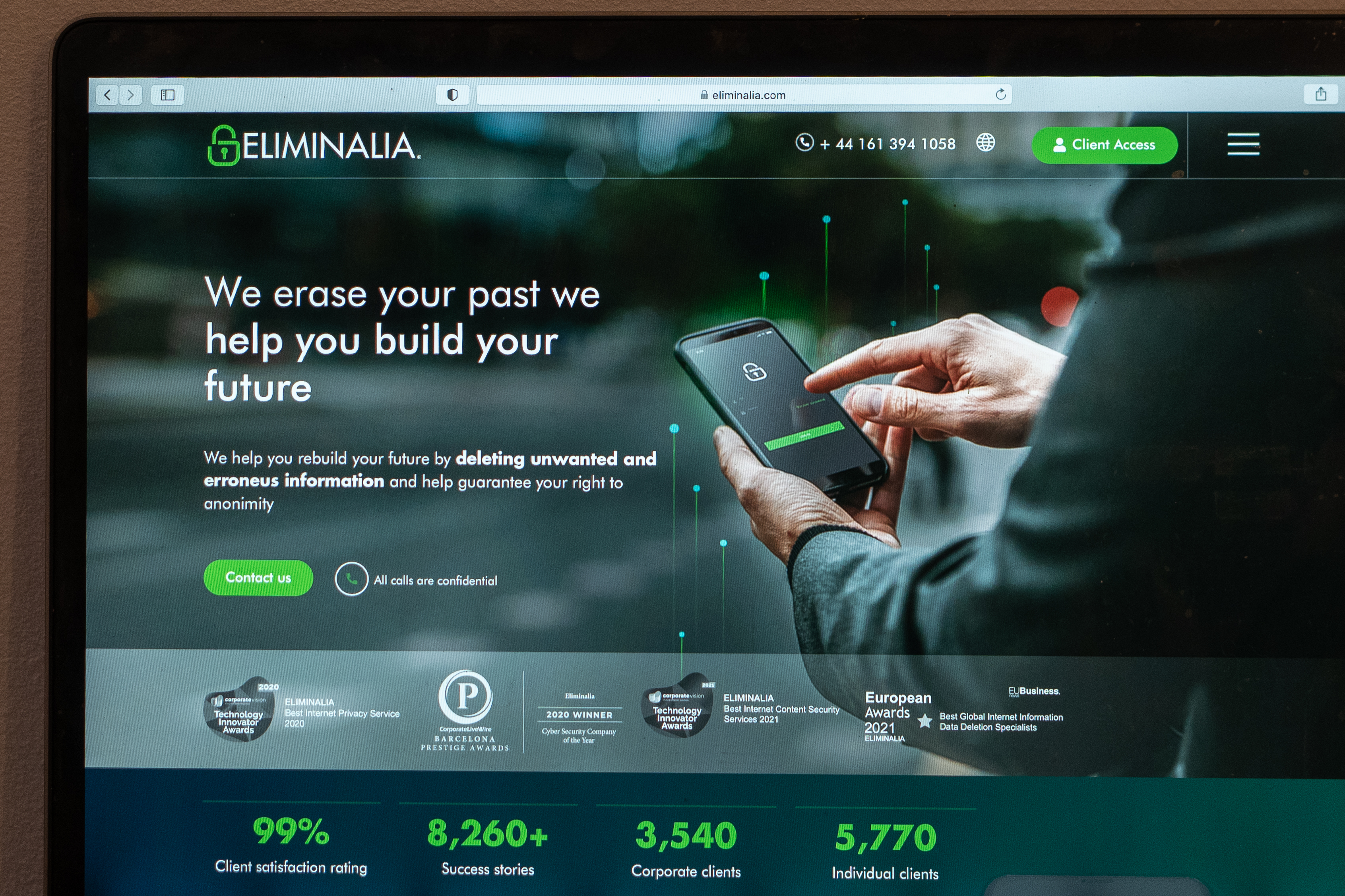 Portada de la web de Eliminalia