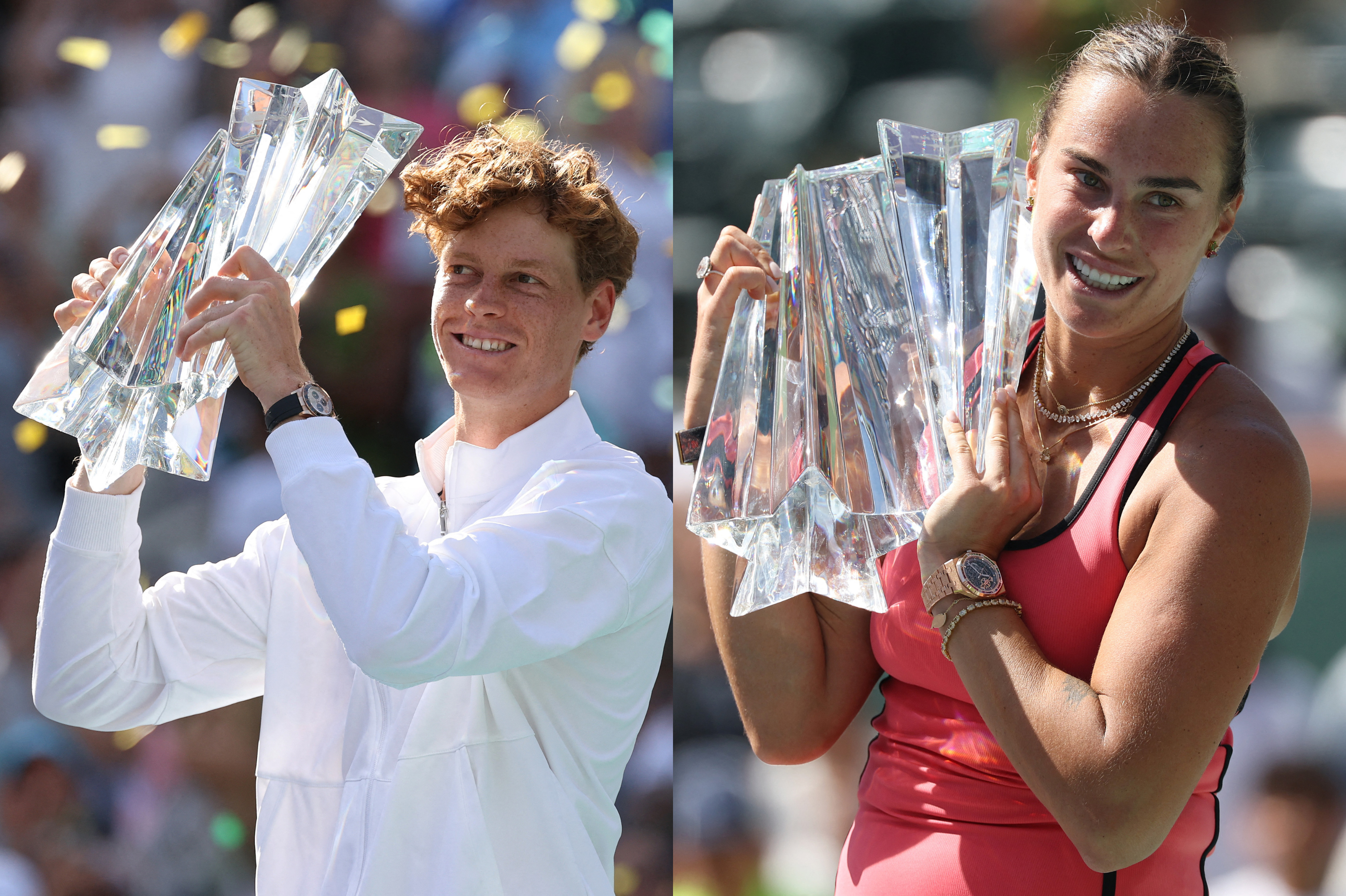 Sinner y Sabalenka, campeones por primera vez en Indian Wells