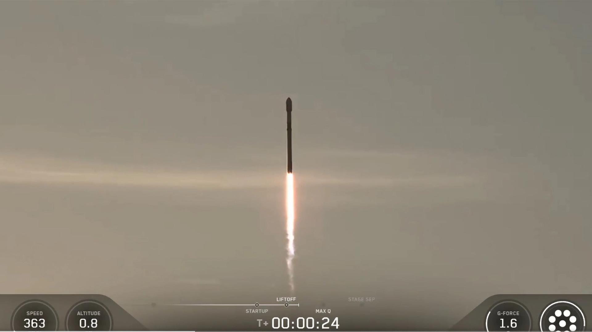 En vídeo: así fue el lanzamiento del Falcon 9 de SpaceX para llevar satélites al espacio
