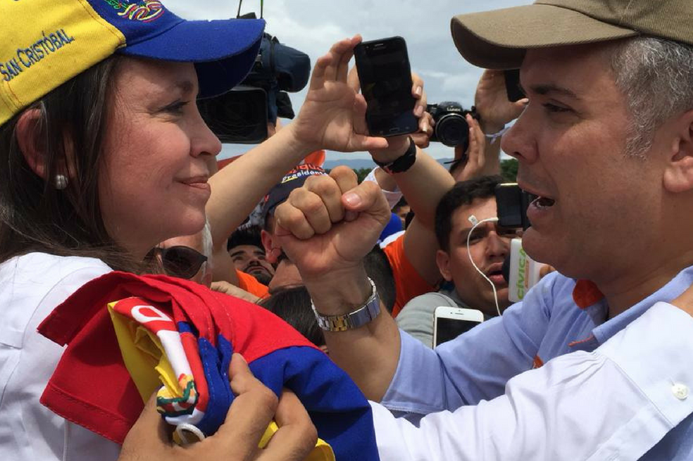 Iván Duque y María Corina Machado se reunieron en frontera con Venezuela