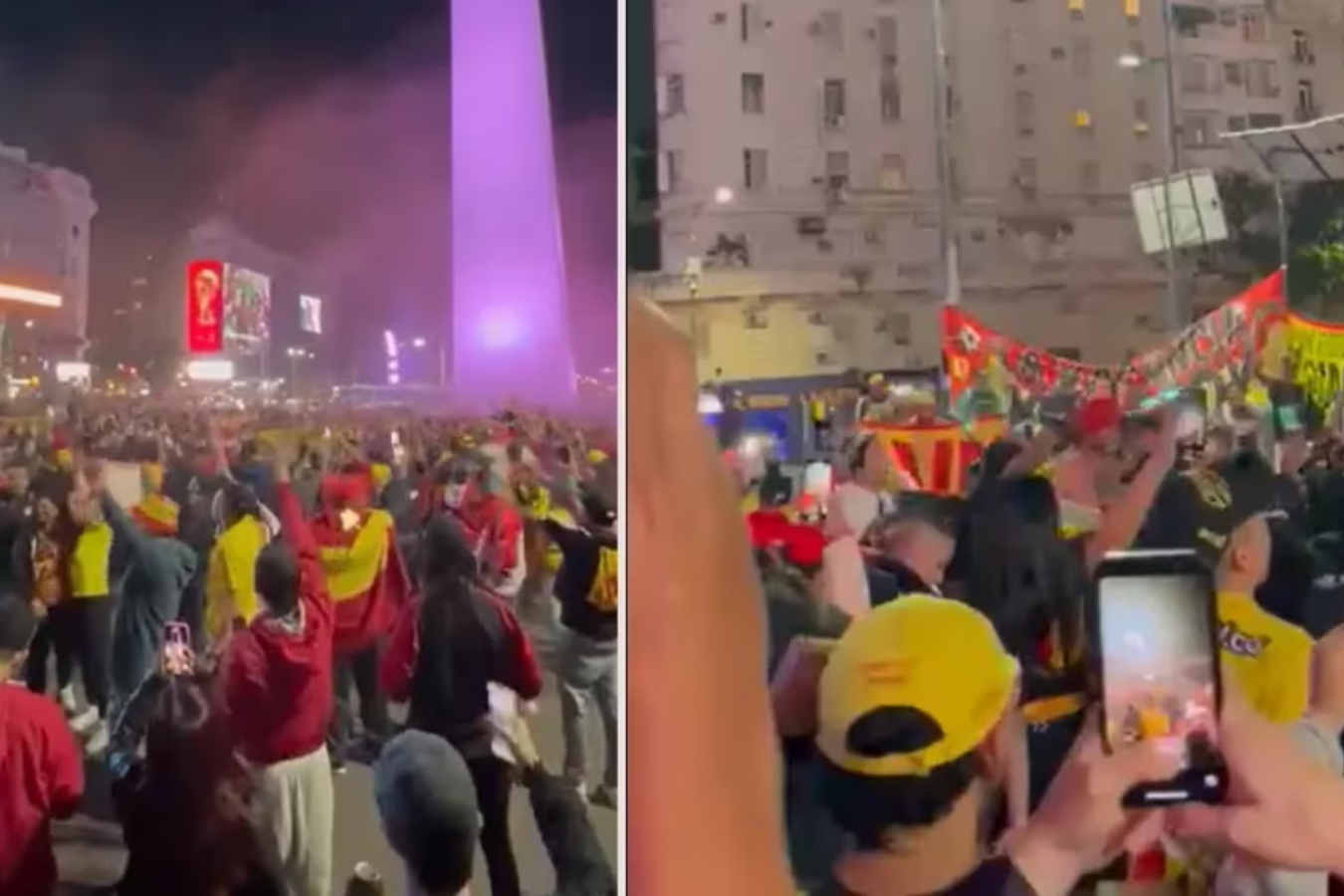 Video: la celebración de hinchas de Pereira en su llegada a Buenos Aires