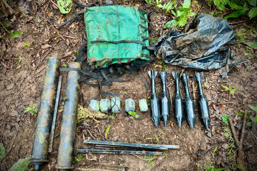 Este es el arsenal que el Ejército le destruyó a las disidencias en el Meta