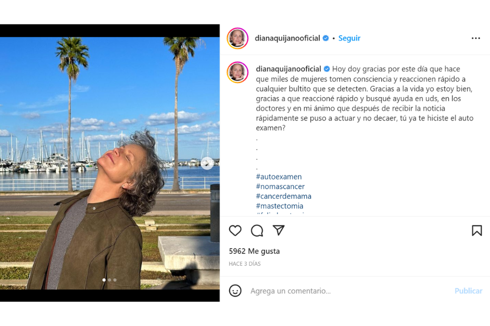 Diana Quijano, actriz de ‘Prisionera’, envió un emotivo mensaje sobre su salud