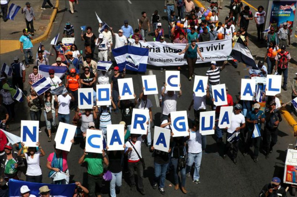 Nicaragüenses marchan en repudio a canal interoceánico