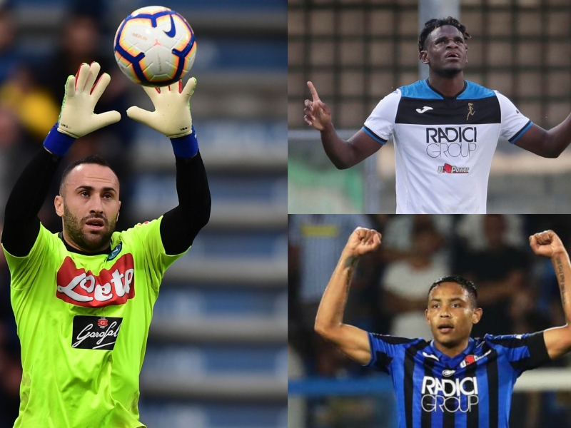 David Ospina busca su segundo título con Napoli, mientras que Duván Zapata y Luis Muriel van por el primero con Atalanta. / AFP y EFE