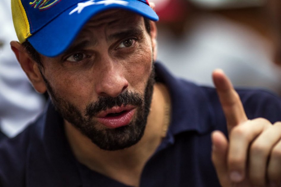 Líder opositor venezolano y candidato presidencial, Henrique Capriles.