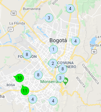 Hace una semana exactamente, el lunes 4 de mayo, la calidad del aire se encontraba exactamente igual, con la calidad del aire favorable en los nueve puntos y moderada al sur de la ciudad, exactamente en Kennedy y Sevillana.Según las últimas declaraciones de Claudia López, una de las cosas positivas que ha traído la pandemia por el Covid - 19, es la mejoría de la calidad del aire y del medio ambiente tanto en Bogotá como en Colombia.