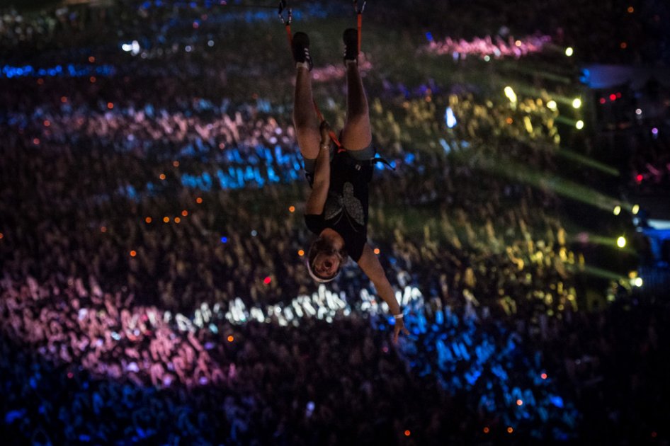 Jared Leto, vocalista de 30 Seconds to Mars, durante su actuación en Rock in Río.