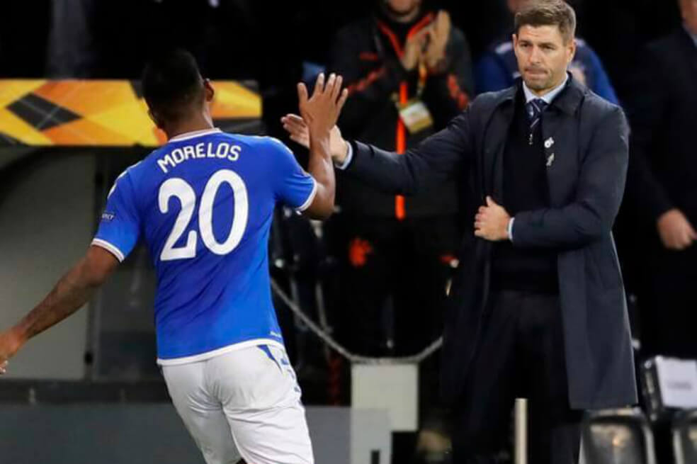 El perdón de Steven Gerrard a Alfredo Morelos