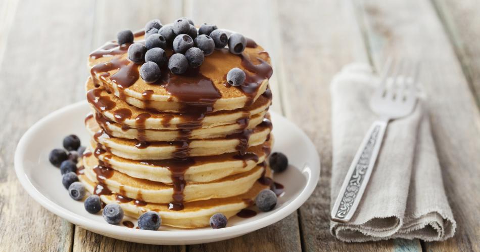Pancakes Veganos con Arándanos