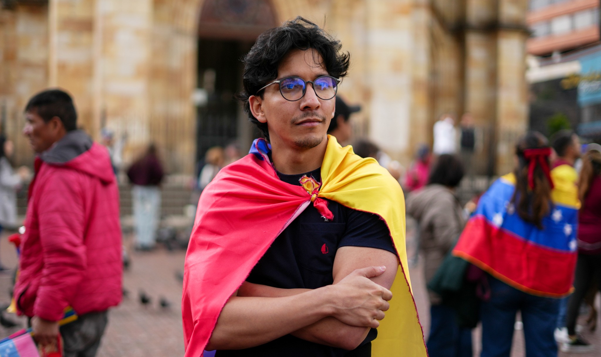 Robert Campos, 26 años. Manifestación en Plaza de Lourdes, Bogotá.