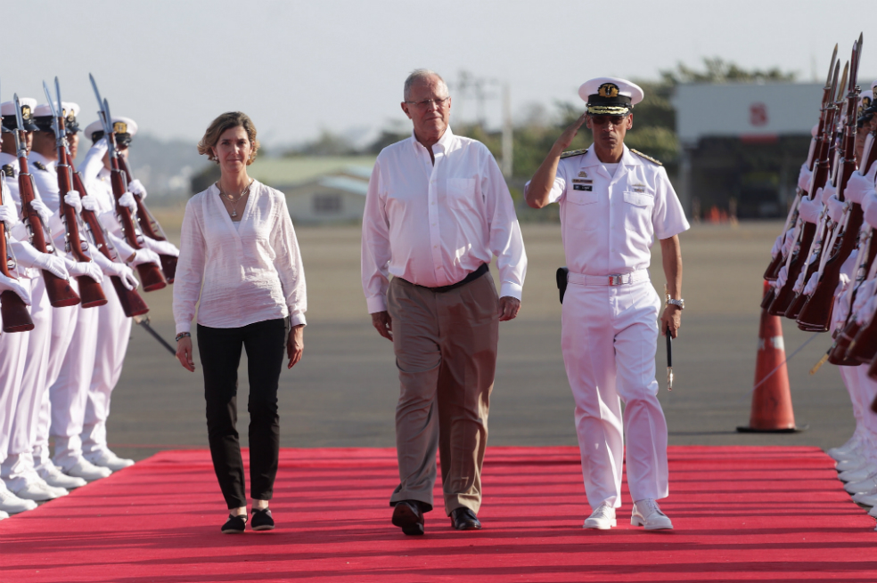 Pedro Pablo Kuczynski durante su llegada a Cartagena. / Cortesía