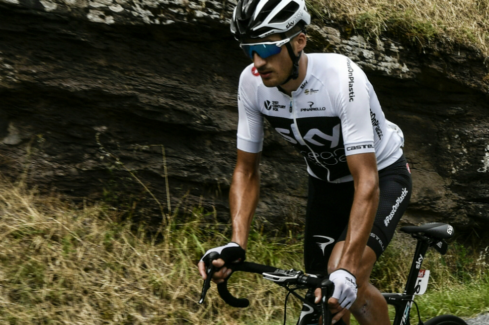 Gianni Moscon, ciclista del equipo Sky. / AFP