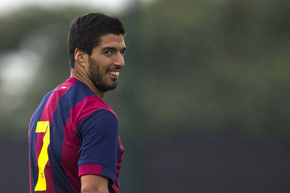 Luis Suárez marcó sus primeros goles con el Barcelona