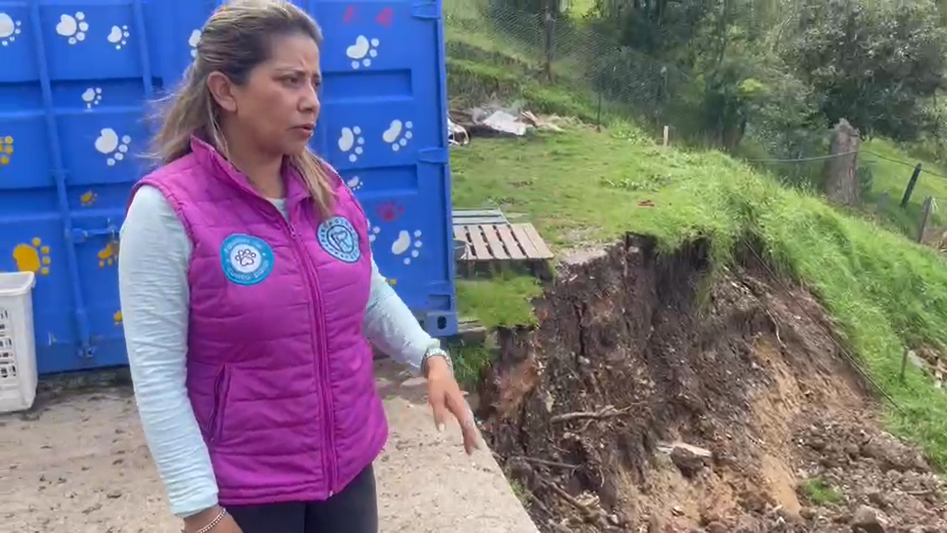 (Video) Fundación Rescátame Bogotá es afectada por deslizamientos en La Calera