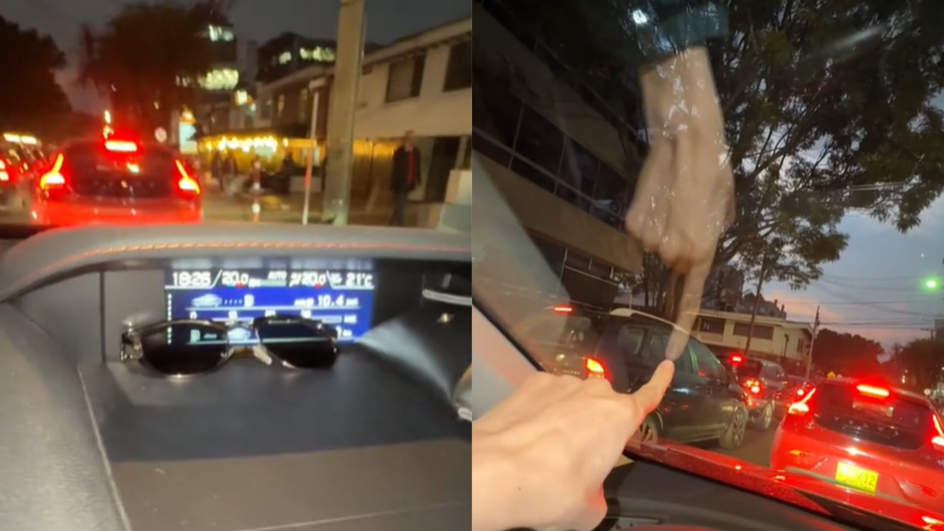 En tremendo trancón de Bogotá, influencer hasta alcanzó a pedir un domicilio