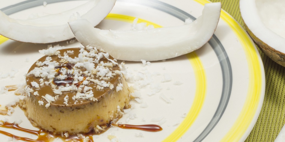 Flan de coco hecho en casa con solo 5 ingredientes
