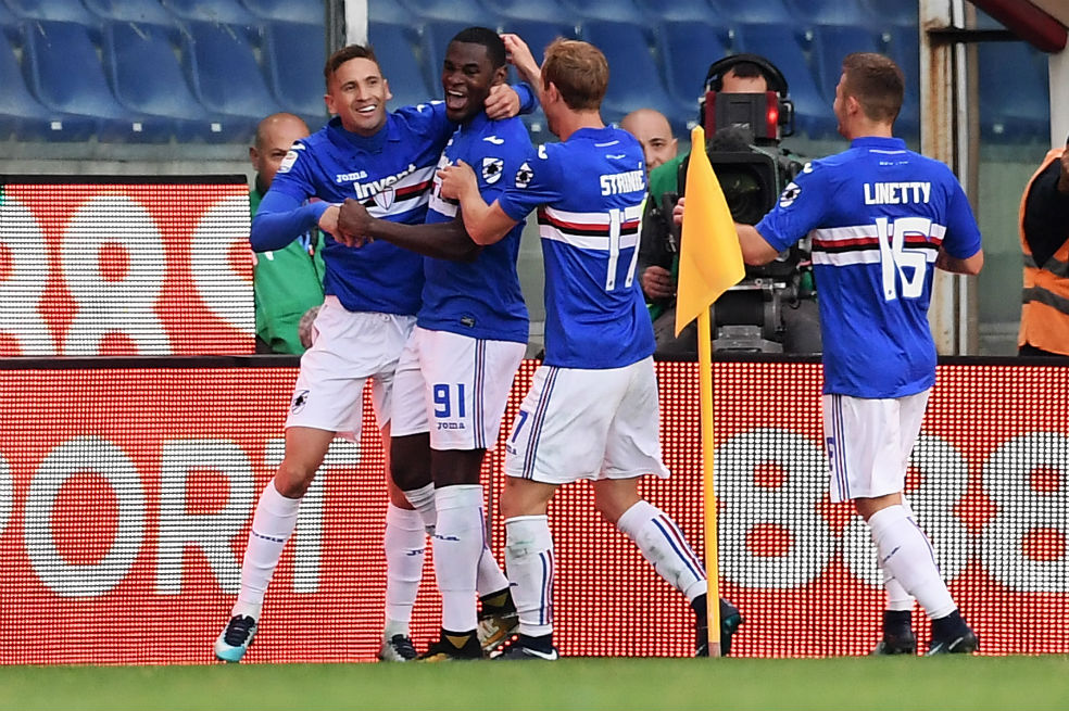 Duván Zapata guió a la Sampdoria en el triunfo frente a Juventus
