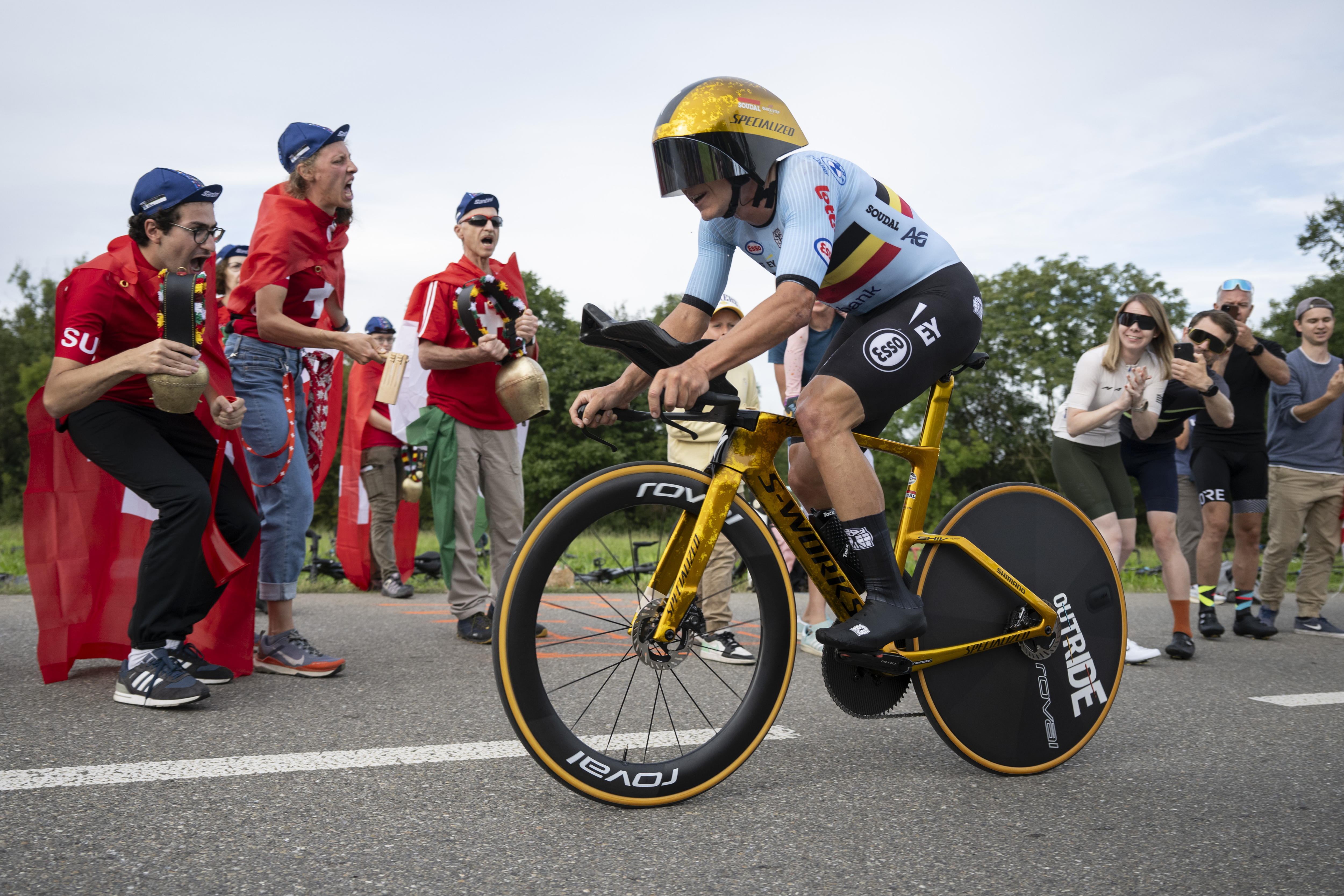 Evenepoel repitió su título mundial en contrarreloj: así les fue a los colombianos