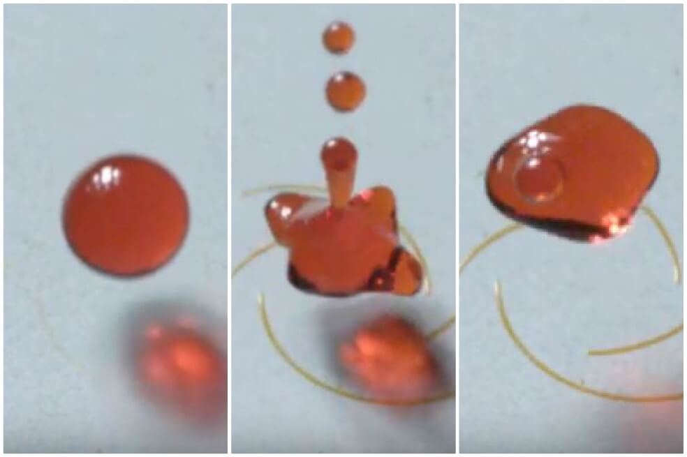 Científicos chinos hacen girar a las gotas de agua como bailarinas