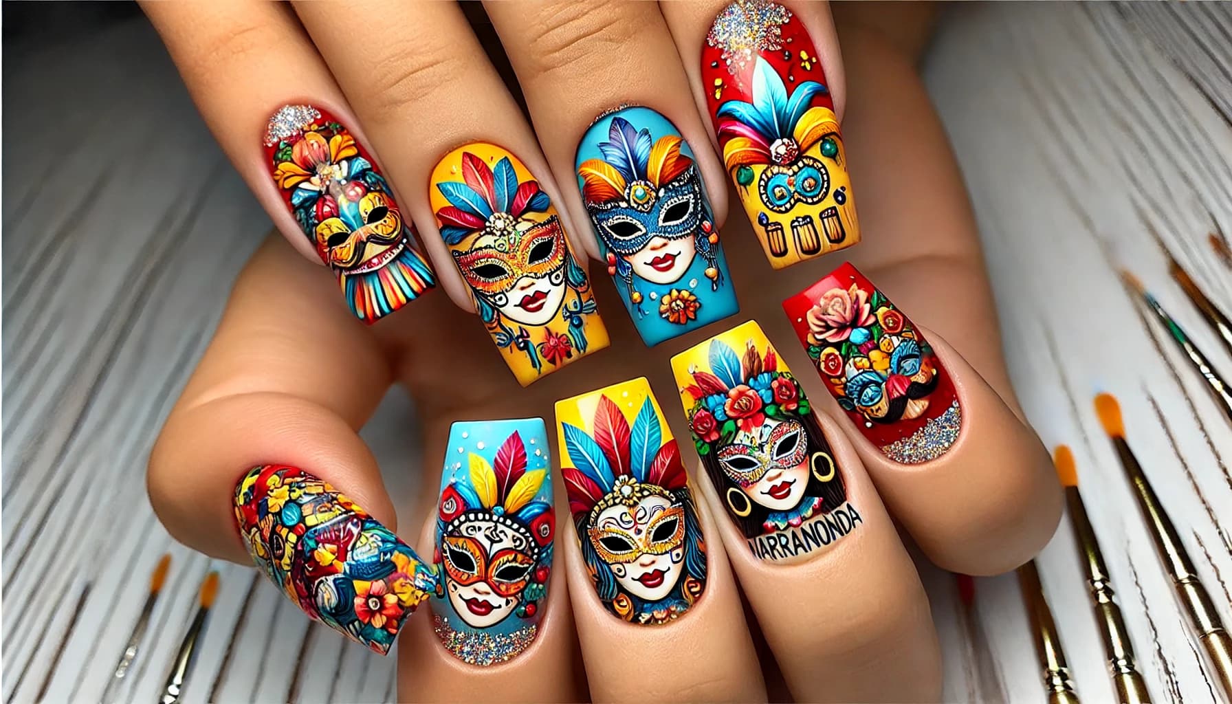 10 ideas de uñas carnavaleras para usar en el Carnaval de Barranquilla en 2025