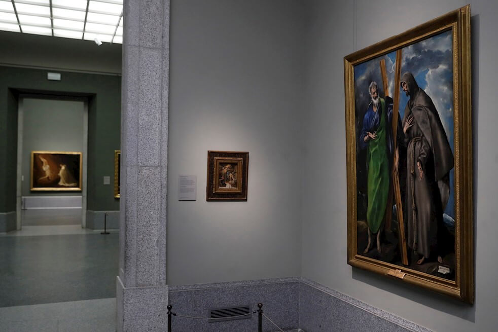 En la imagen el cuadro de El Greco "San Andrés y san Francisco". / EFE/Juan Carlos Hidalgo