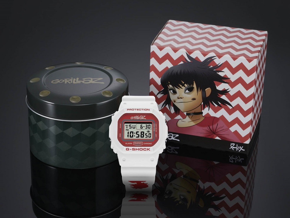 Llega a Colombia la primeracolaboración entre la reconocidabanda Gorillaz y el gigantejaponés G-Shock. Los relojestienen toda la tecnologíacaracterística de la marcay vienen cuatro modelos,inspirados en los integrantesde la banda inglesa (cadauno refleja su personalidad).Están disponibles en loscentros comerciales El Tesoro(Medellín) y Santafé (Bogotá).
