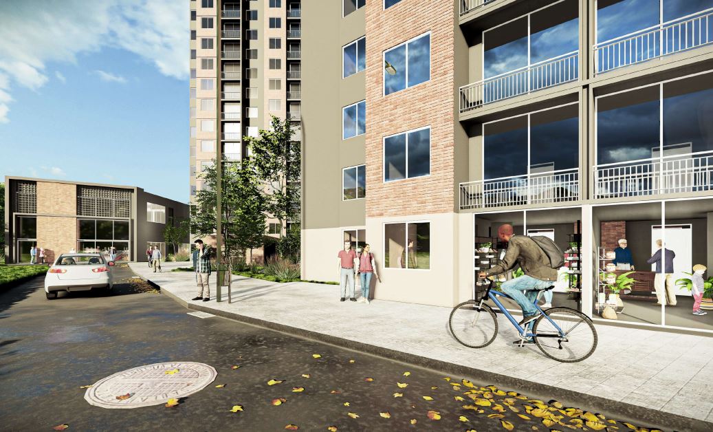 Render de lo que iba a ser el proyecto inmobiliario en La María, San Cristóbal.