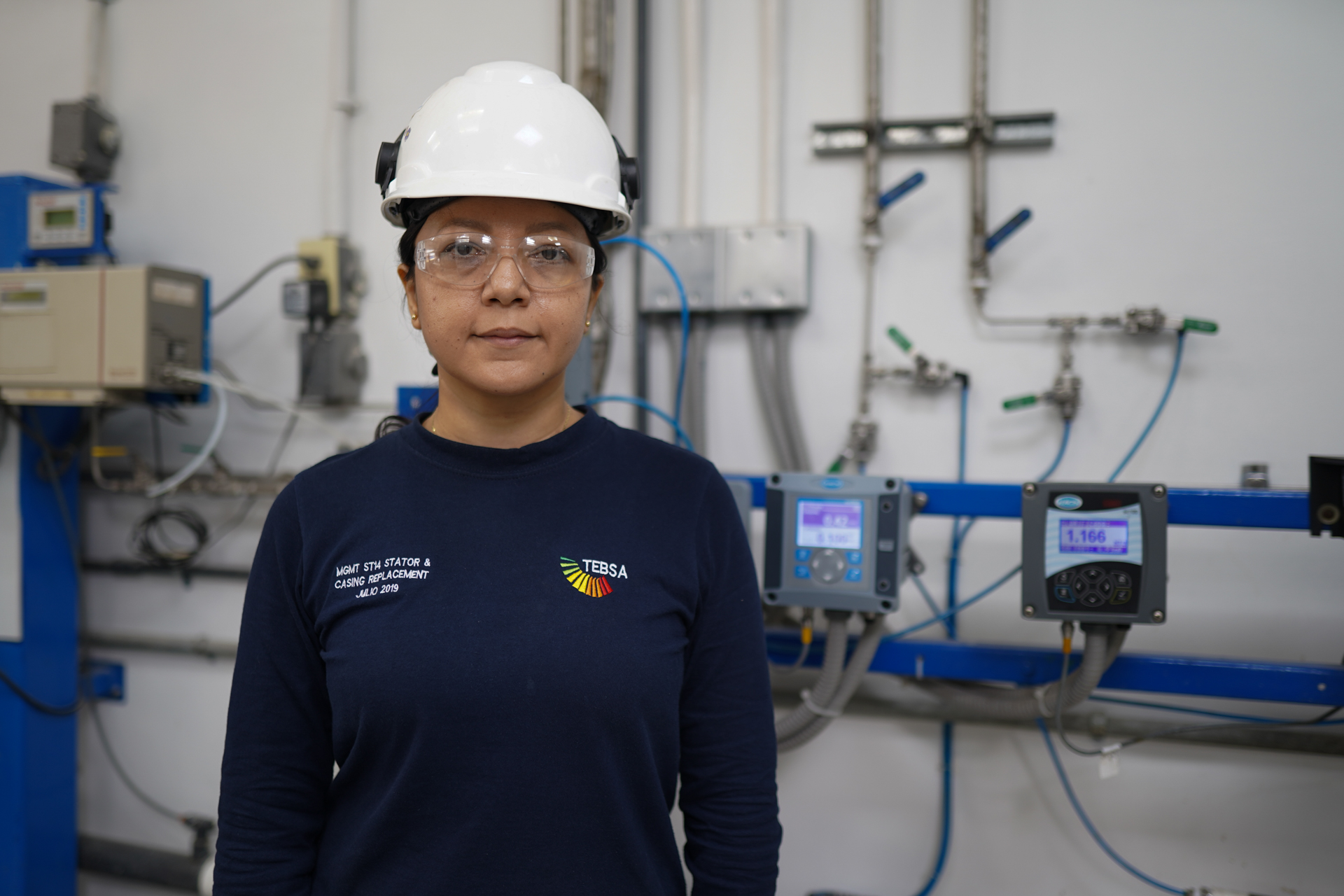 Karen Niebles, operadora de planta de agua y exteriores en Tebsa.