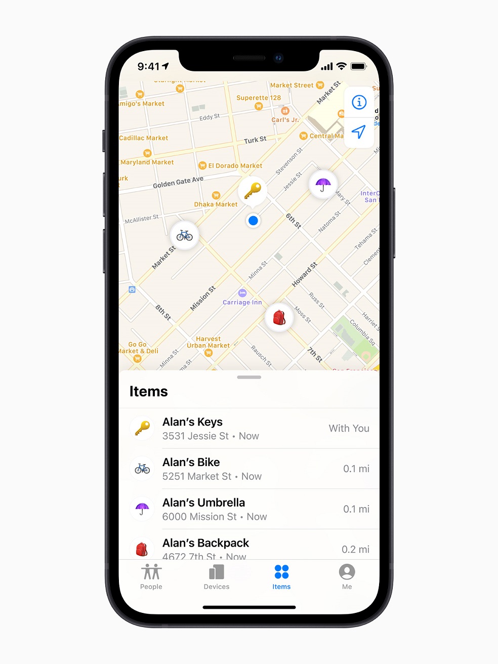 Gracias a la Red Encontrar, de Apple, es posible ver la ubicación aproximada de los objetos perdidos.