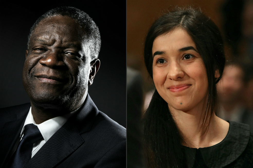 Nobel de Paz a Denis Mukwege y Nadia Murad por su lucha contra la violencia sexual