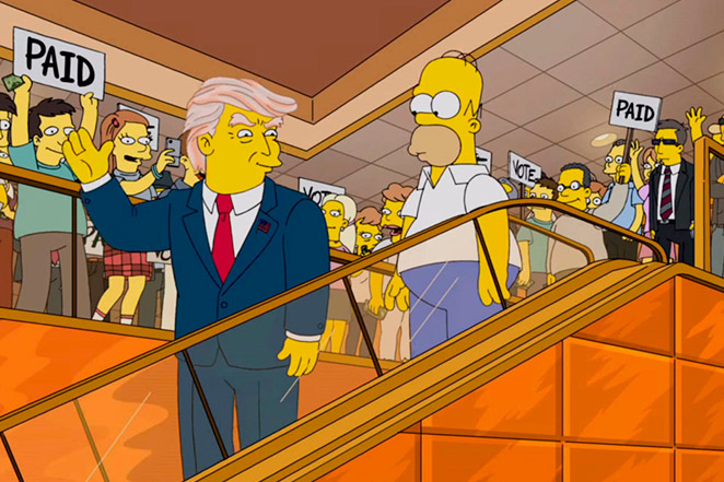 Donald Trump y Homero en "Los Simpson". / Cortesía