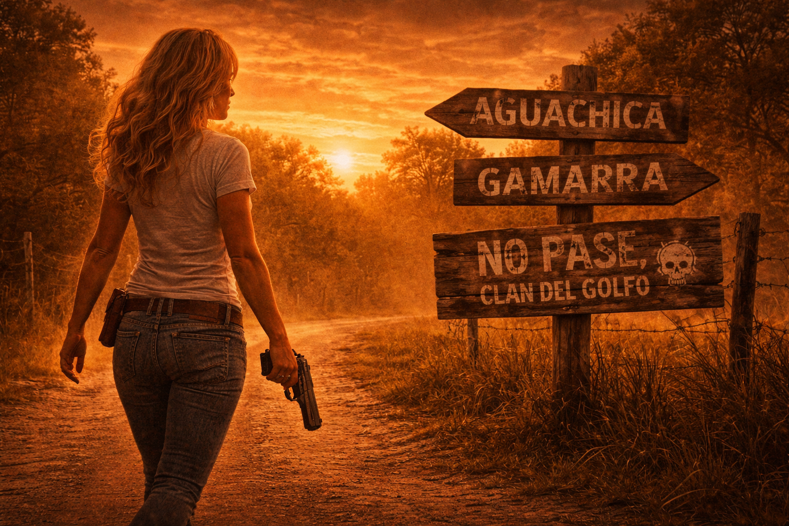 (…) “Al llegar al Cañón de la Llorona, Paula descendió de la moto (…) Empezó a caminar monte adentro, con los nervios crispados y el corazón latiendo con más fuerza. No había un alma en el lugar, solo el canto lejano de los pájaros y los sonidos profundos del monte la acompañaban en ese ascenso a lo desconocido. Rezaba en silencio, suplicando que el cadáver del que hablaban no fuera el de su padre”.