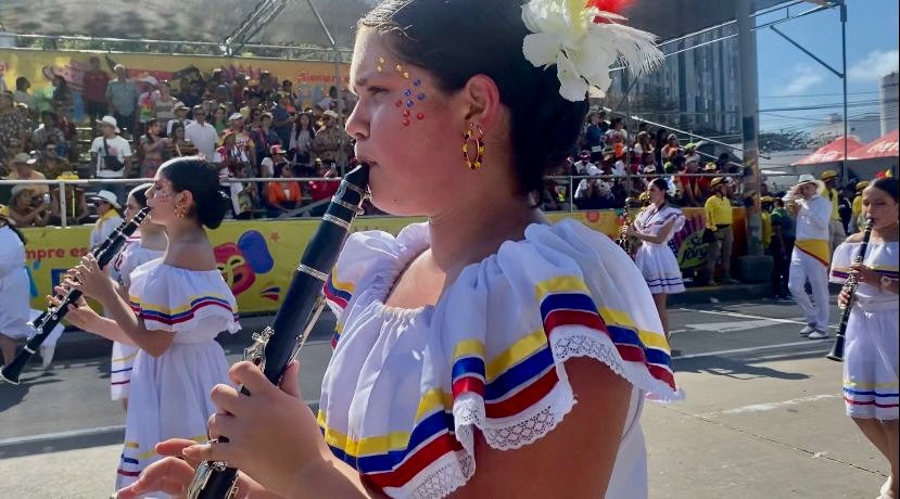 El debut de jóvenes músicos del Catatumbo en el Carnaval de Barranquilla