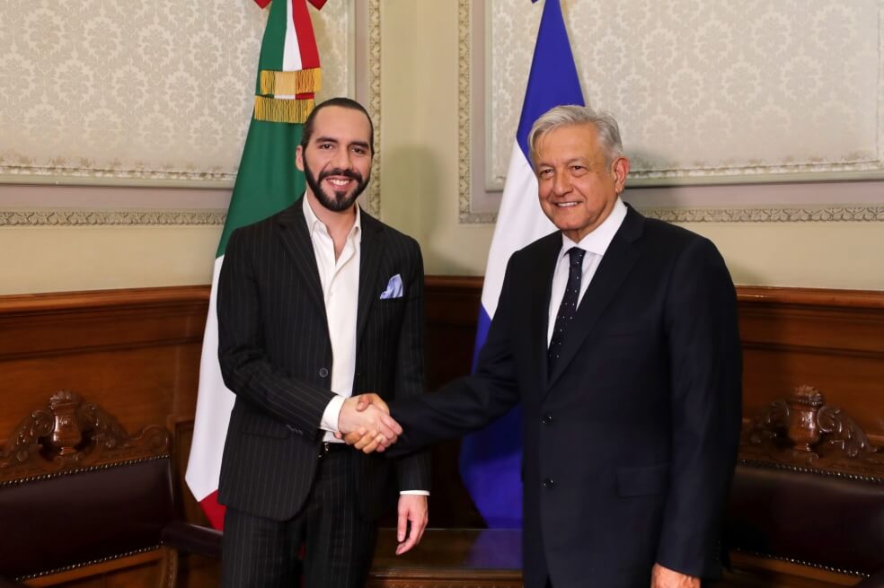 Migración forzada protagoniza reunión de López Obrador y  Nayib Bukele