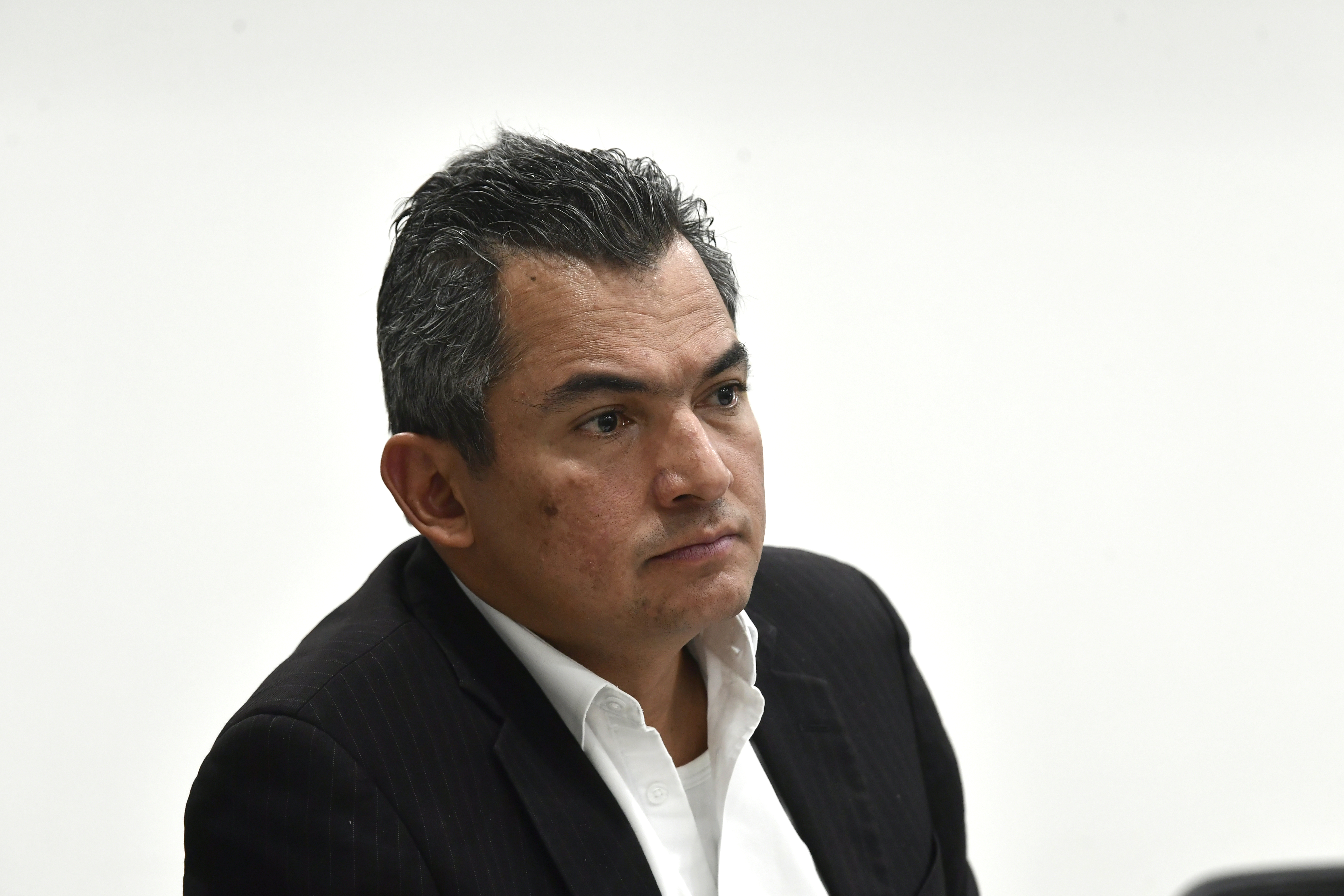 Magistrado y presidente del Consejo Nacional Electoral, en la audiencia pública de revocatoria de inscripciones de candidatos a las elecciones regionales 2023.