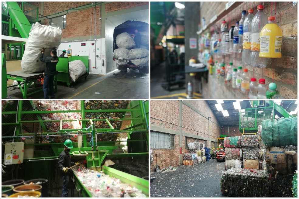 Las botellas que llegan a la bodega de Ekored, en Bogotá, son clasificadas y aplanadas.María Mónica Monsalve S.Y es que no es ningún secreto que a los colombianos nos cuesta reciclar. Mientras en el país solo se recicla el 31% del plástico, en Brasil el porcentaje llega a 53% y en México a 58%. El promedio mundial, además, suena lejísimos a la cifra colombiana, es de 77%. Por lo que, de alguna manera, desde el punto de vista de López, lo que falta en el país es que las botellas de plástico lleguen a empresas donde efectivamente se transformen útilmente y “se vean como materia prima y no como basura”.